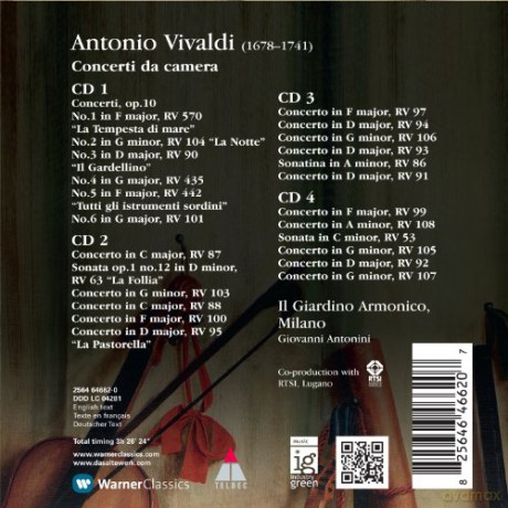Il Giardino Armonico: Vivaldi: Concerti Da Camera Vol.1- [4CD]