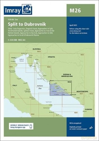 M26 Split To Dubrovnik - Imray [KSIĄŻKA]
