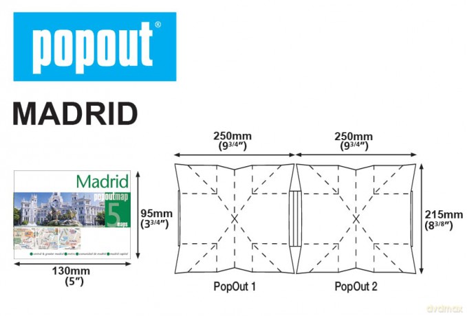 Madrid Popout Map - Popout Maps [KSIĄŻKA]