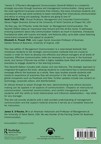 Management Communication - James S. O'rourke [KSIĄŻKA]