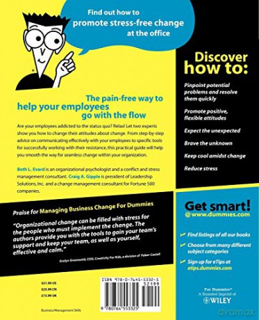 Managing Business Change For Dummies - Evard [KSIĄŻKA]