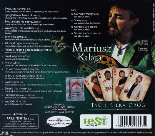 Mariusz Kalaga: Tych kilka dróg [CD]
