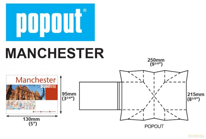 Manchester Popout Map - Popout Maps [KSIĄŻKA]