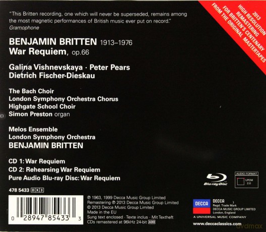Benjamin Britten: Britten:War Requiem [2CD]+[Blu-Ray]