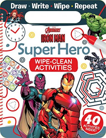Marvel Avengers Iron Man Super Hero Wipe [KSIĄŻKA]