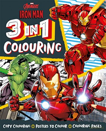 Marvel Iron Man 3 In 1 Colouring [KSIĄŻKA]