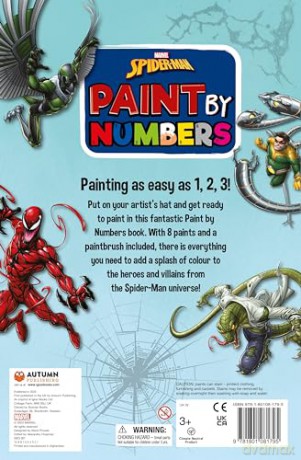 Marvel Spiderman Paint By Numbers [KSIĄŻKA]