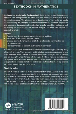 Mathematical Modeling For Business Analy - William Fox [KSIĄŻKA]