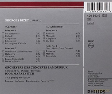 Markevitch/Lamoureux: Bizet:Carmen-Suiten/+ [CD]