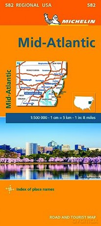 Midatlantic Michelin Regional Map 582 [KSIĄŻKA]
