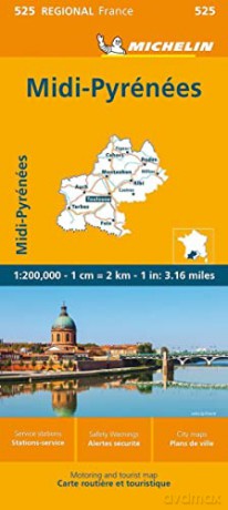 Midi Pyrenees Michelin Regional Map 525 - Michelin [KSIĄŻKA]