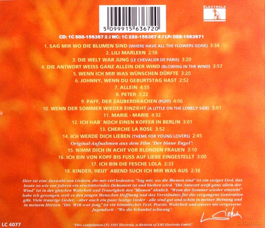 Marlene Dietrich: Die Grossen Erfolge [CD]