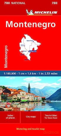 Montenegro Michelin National Map 780 [KSIĄŻKA]