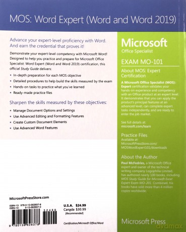 Mos Study Guide For Microsoft Word Exper - Paul Mcfedries [KSIĄŻKA]