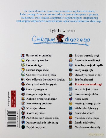 Ciekawe Dlaczego Triceratops Miał Rogi [KSIĄŻKA]