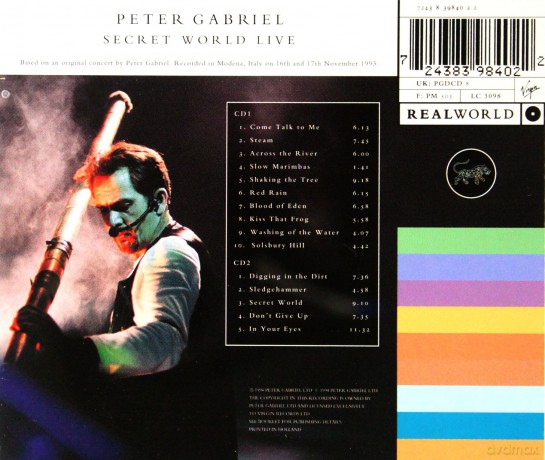 Peter Gabriel: Secret World Live [2CD]