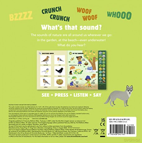 My Big Book Of Nature Sounds Sound Book - Lucie Brunelliere [KSIĄŻKA]