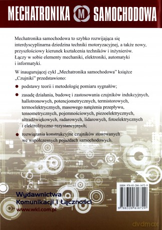Czujniki Mechatronika Samochodowa - Gajek A., Juda [KSIĄŻKA]