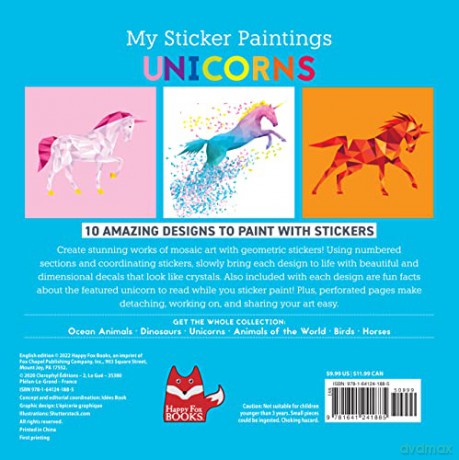 My Sticker Paintings Unicorns - Clorophyl Editions [KSIĄŻKA]