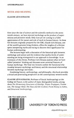 Myth And Meaning - Claude Levi-Strauss [KSIĄŻKA]