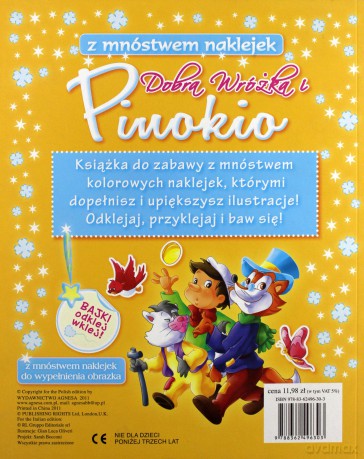 Dobra Wróżka i Pinokio Z Mnóstwem Naklejek [KSIĄŻKA]