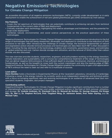 Negative Emissions Technologies For Clim - Steve A. Rackley [KSIĄŻKA]