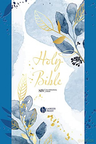 Niv Larger Print Denim Soft-Tone Bible - New International Ve [KSIĄŻKA]