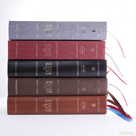Nkjv Open Bible Leathersoft Black Red Le [KSIĄŻKA]