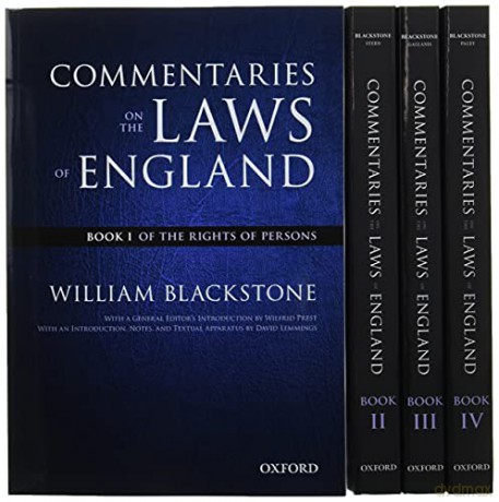Oxford Edition Of Blackstone Commentarie - William Blackstone [KSIĄŻKA]