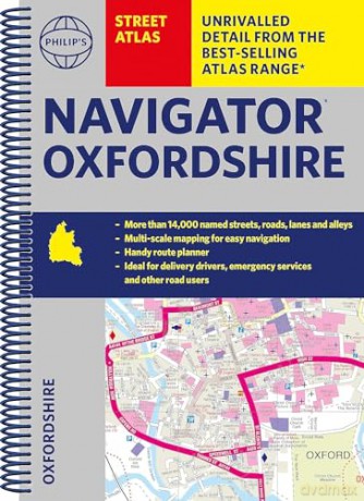 Oxfordshire Navigator Street Atlas Spira - Philips Maps [KSIĄŻKA]