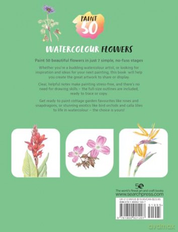 Paint 50 Watercolour Flowers - Penny Brown [KSIĄŻKA]