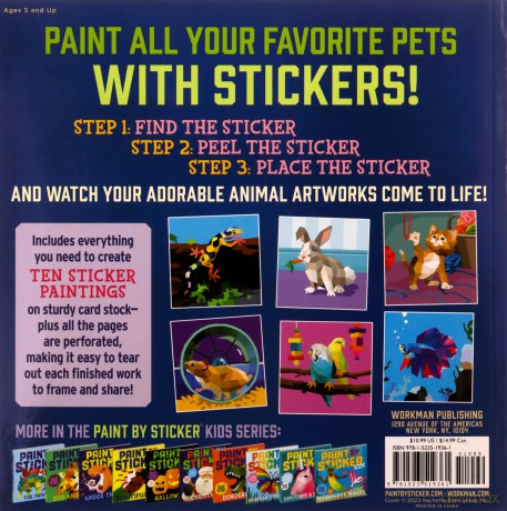 Paint By Sticker Kids Pets [KSIĄŻKA]