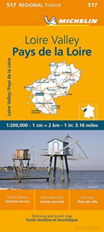 Pays De La Loire Michelin Map 517 [KSIĄŻKA]