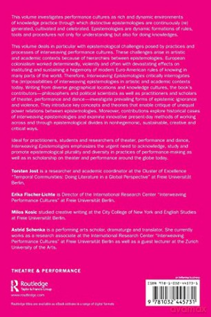 Performance Cultures As Epistemic Cultur - Erik Fischer-Lichte [KSIĄŻKA]