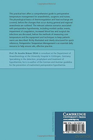 Perioperative Temperature Management - Anselm Br Uer [KSIĄŻKA]