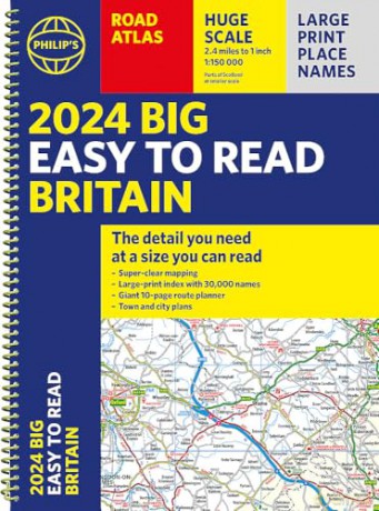 Philips Big Easy To Read Britain 2024 - Philips Maps [KSIĄŻKA]