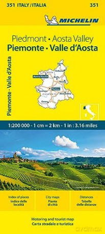 Piemonte Va Michelin Local Map 351 [KSIĄŻKA]