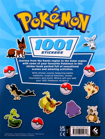 Pokemon 1001 Stickers - Pokemon [KSIĄŻKA]