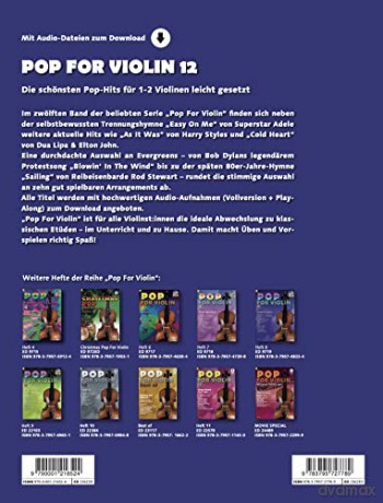 Pop For Violin 12 Vol 12 [KSIĄŻKA]
