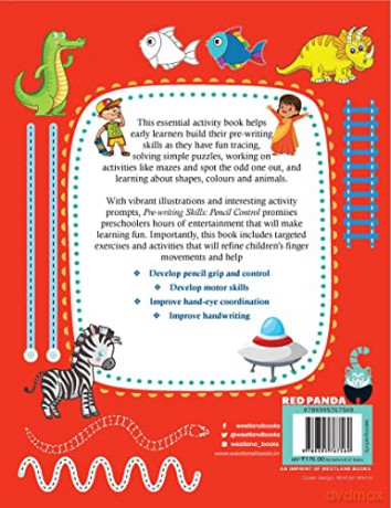Prewriting Skills Pencil Control Red Pan - Red Panda [KSIĄŻKA]