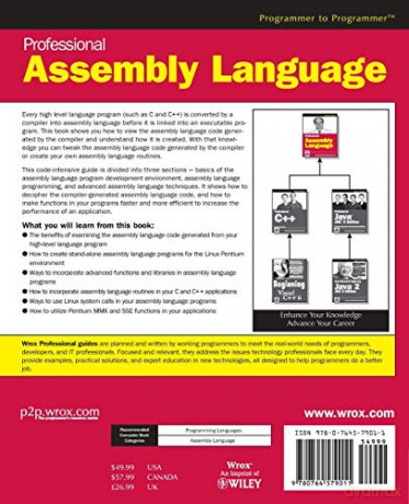 Professional Assembly Language - Blum [KSIĄŻKA]
