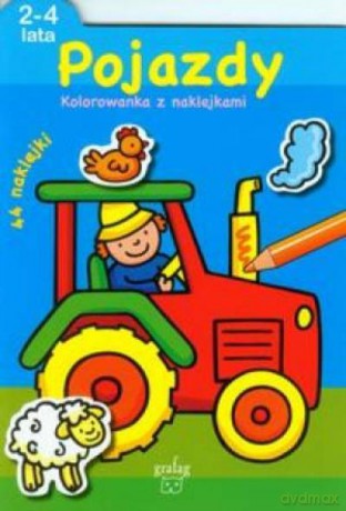 Kolorowanka Z Naklejkami. Pojazdy 2-4 Lata [KSIĄŻKA]