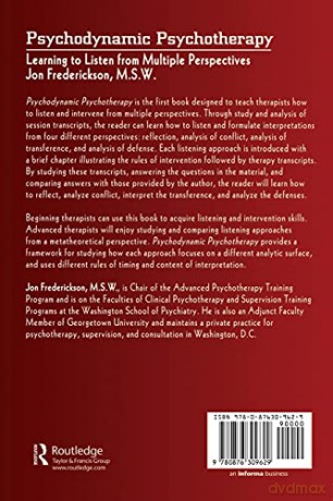 Psychodynamic Psychotherapy: Learning To - Jon Frederickson [KSIĄŻKA]