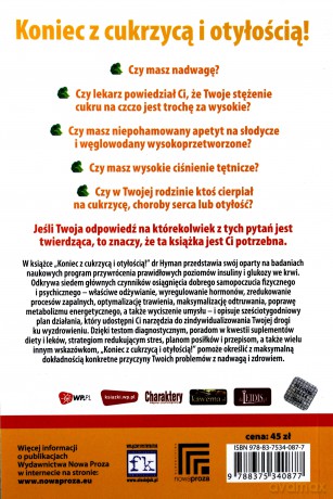 Koniec Z Cukrzycą I Otyłością - Hyman M. [KSIĄŻKA]