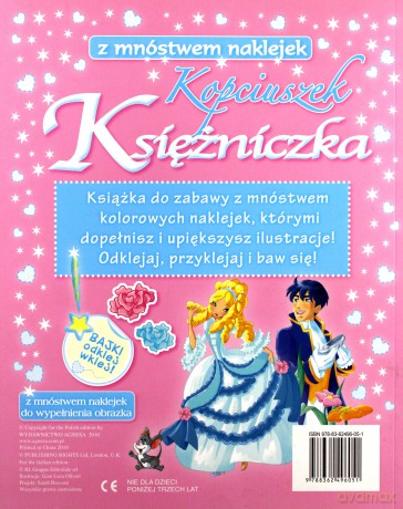 Kopciuszek Księżniczka Z Mnóstwem Naklejek [KSIĄŻKA]