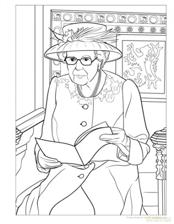 Queen Elizabeth Ii Royal Coloring Book - Veronica Hue [KSIĄŻKA]
