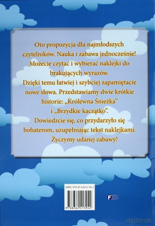 Królewna Śnieżka/Brzydkie Kaczątko Książeczka Z Naklejkami [KSIĄŻKA]