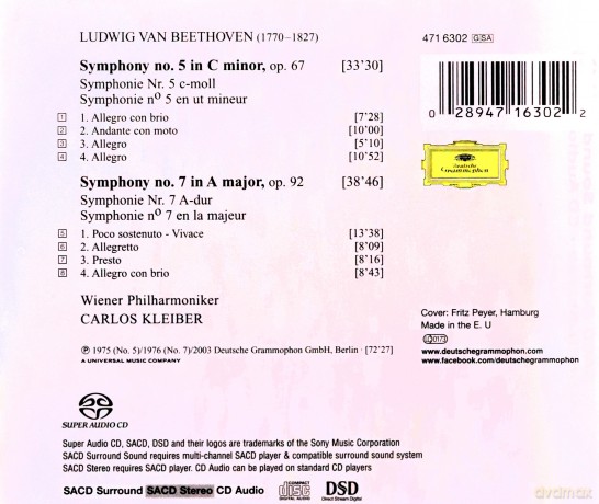 Kleiber; Wiener Philharmoniker: Beethoven 5 & 7 (Hybrid) [SACD]