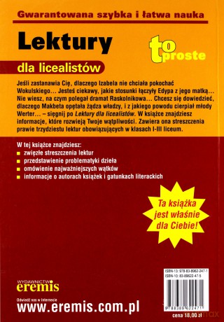 Lektury Dla Licealistów To Proste - Miatkowska Doro [KSIĄŻKA]