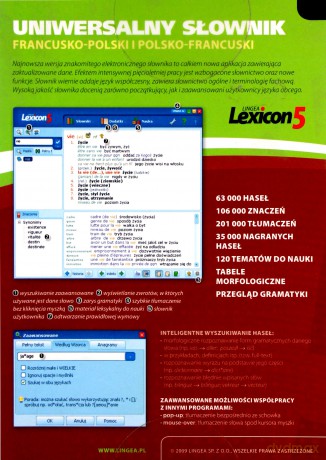 Lexicon 5 Uniwersalny Słownik Fran-Pol Pol-Fran Pc Cd-Rom [KSIĄŻKA]